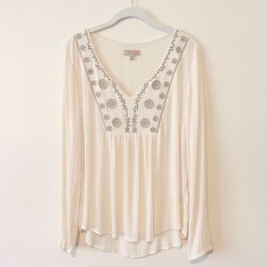 AEROPOSTALE Womens Embroidered Tunic Blouse M